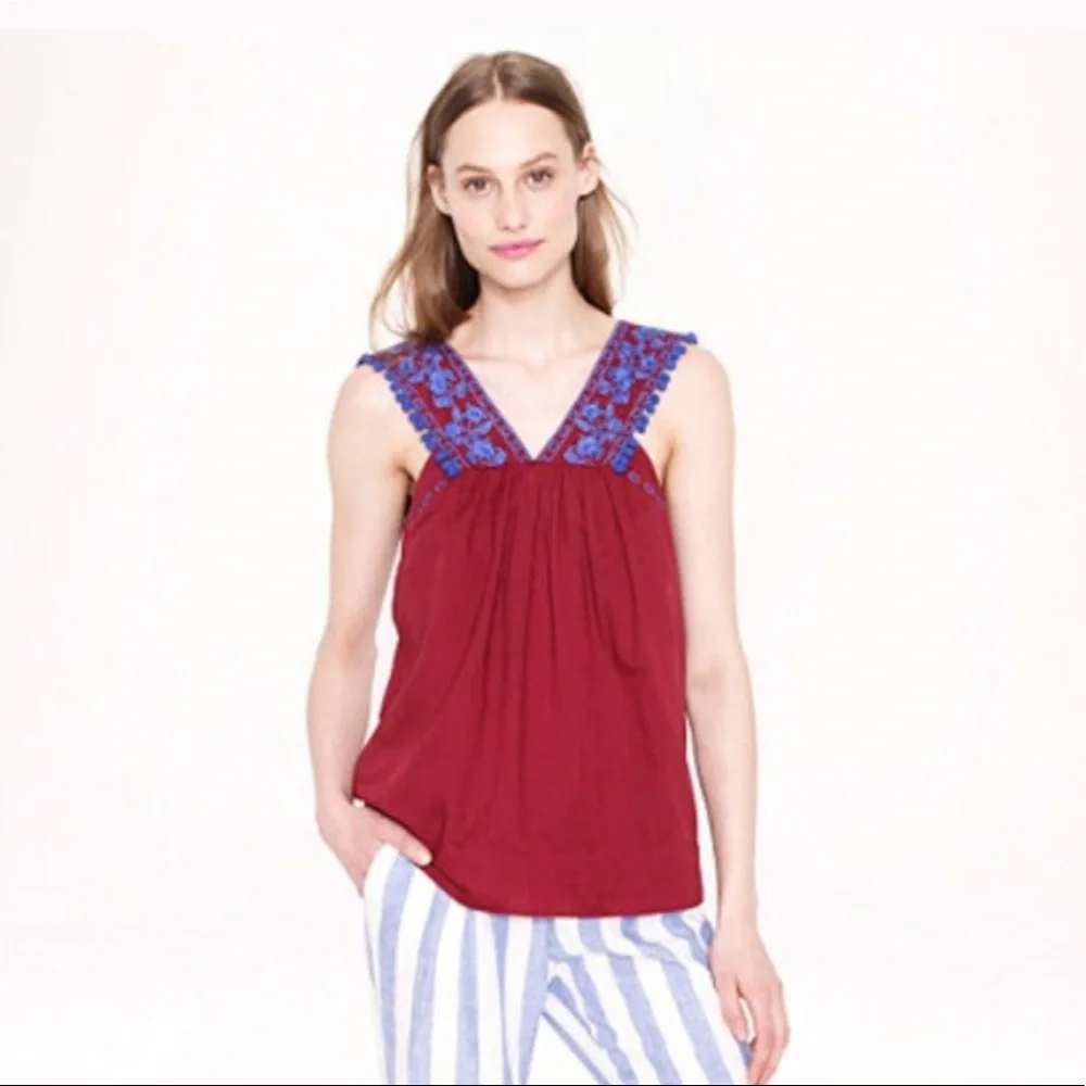 NWT J. Crew Pompom Top - Picture 2 of 5
